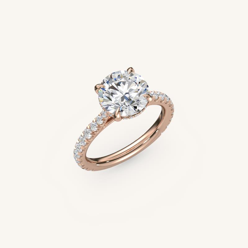 The Solienne – Cathedral Solitaire Hidden Halo Engagement Ring