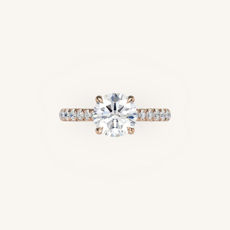 The Solienne – Cathedral Solitaire Hidden Halo Engagement Ring