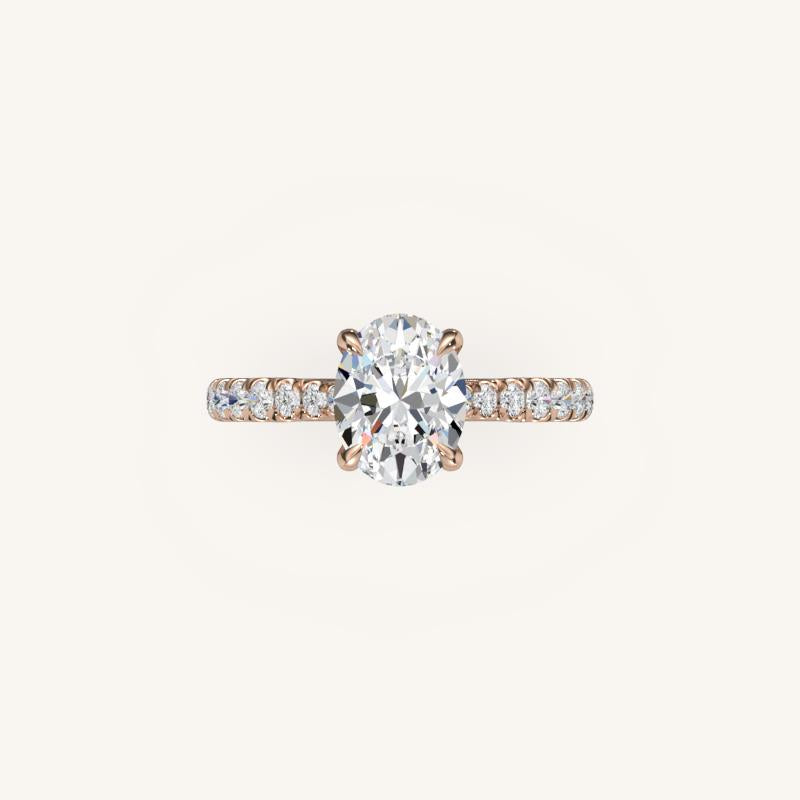 The Solienne – Cathedral Solitaire Hidden Halo Engagement Ring