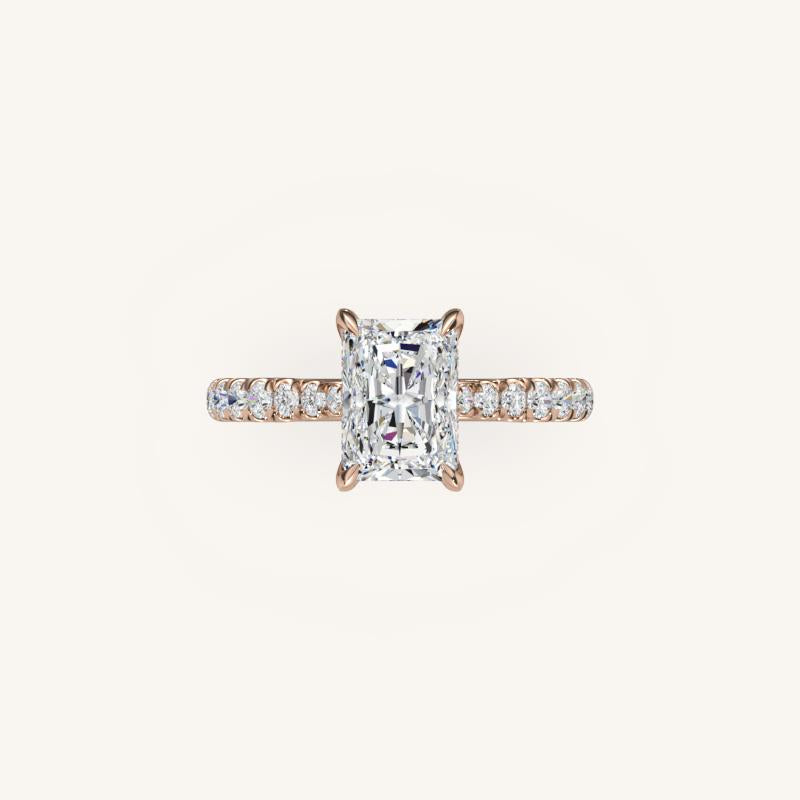 The Solienne – Cathedral Solitaire Hidden Halo Engagement Ring