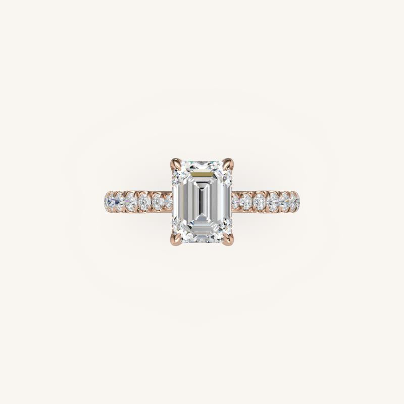 The Solienne – Cathedral Solitaire Hidden Halo Engagement Ring