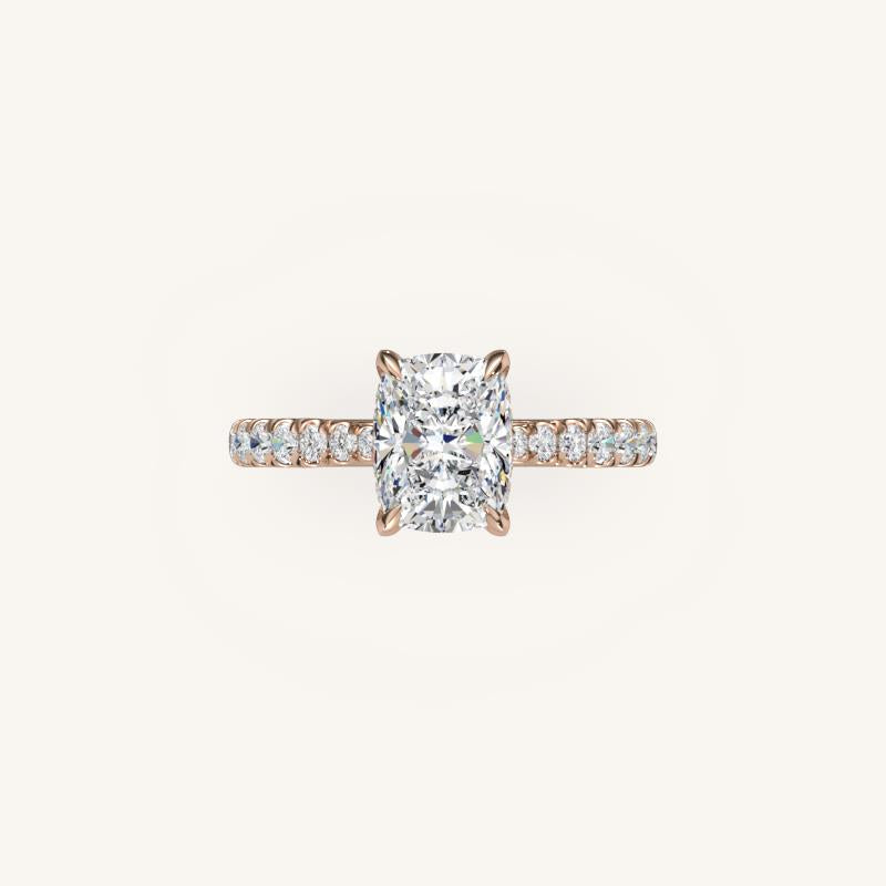 The Solienne – Cathedral Solitaire Hidden Halo Engagement Ring