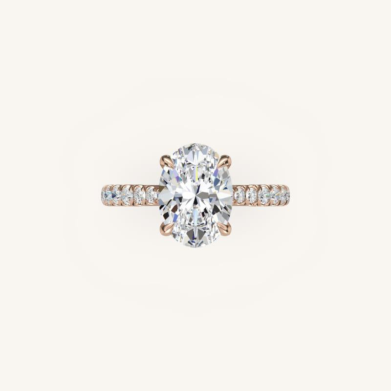 The Solienne – Cathedral Solitaire Hidden Halo Engagement Ring