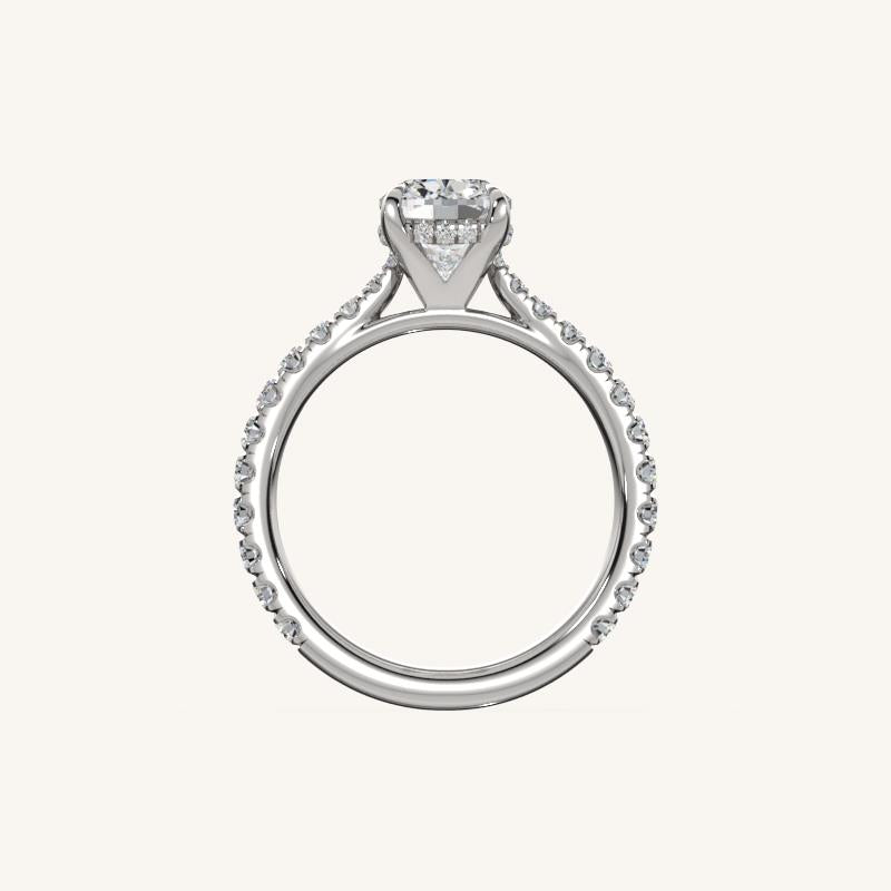 The Solienne – Cathedral Solitaire Hidden Halo Engagement Ring
