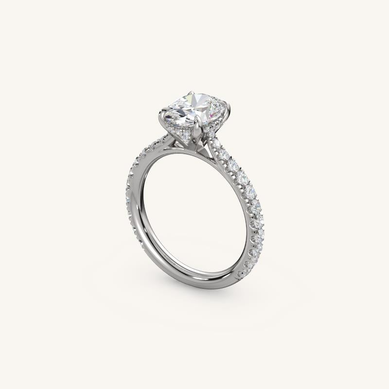 The Solienne – Cathedral Solitaire Hidden Halo Engagement Ring