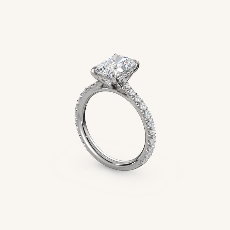 The Solienne – Cathedral Solitaire Hidden Halo Engagement Ring