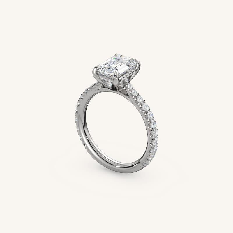 The Solienne – Cathedral Solitaire Hidden Halo Engagement Ring