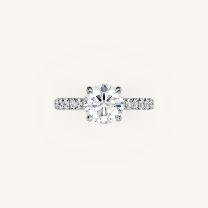 The Solienne – Cathedral Solitaire Hidden Halo Engagement Ring