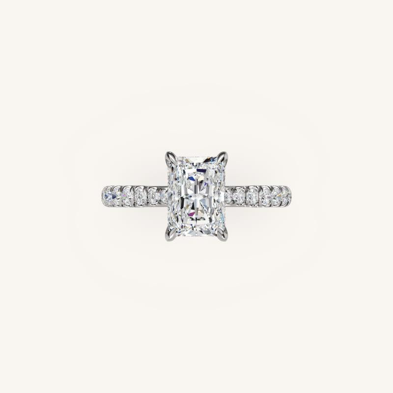 The Solienne – Cathedral Solitaire Hidden Halo Engagement Ring