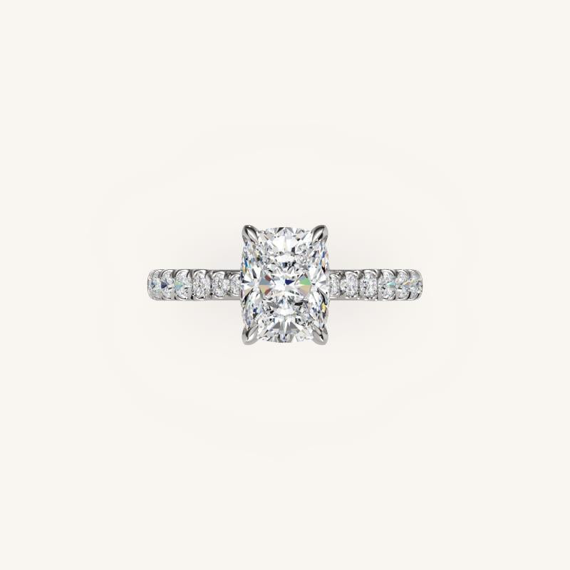 The Solienne – Cathedral Solitaire Hidden Halo Engagement Ring