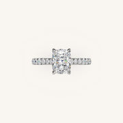 The Solienne – Cathedral Solitaire Hidden Halo Engagement Ring