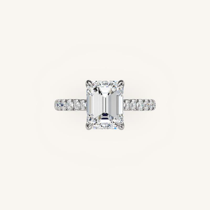 The Solienne – Cathedral Solitaire Hidden Halo Engagement Ring