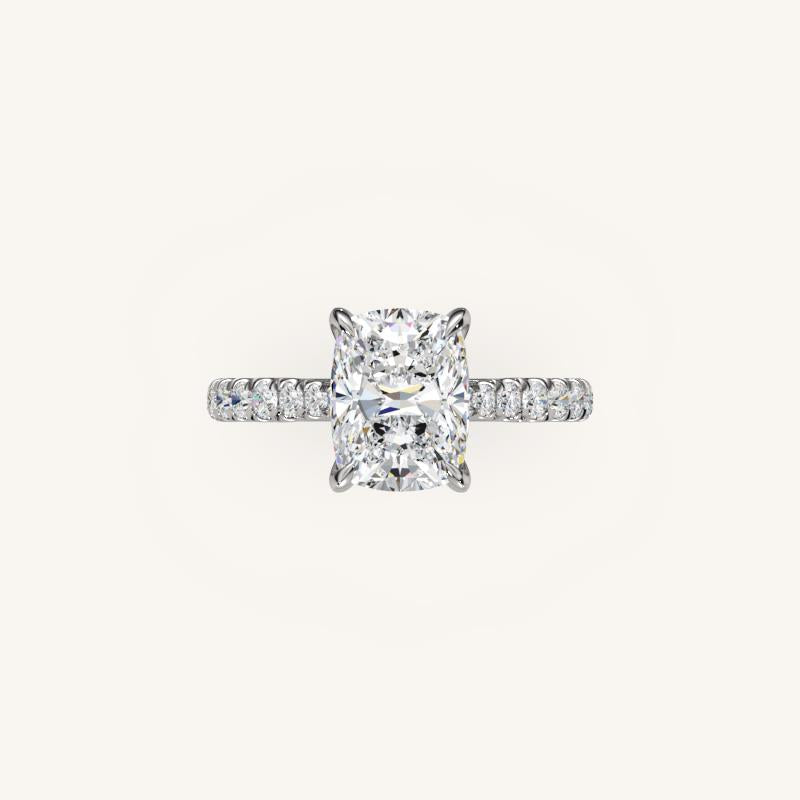 The Solienne – Cathedral Solitaire Hidden Halo Engagement Ring