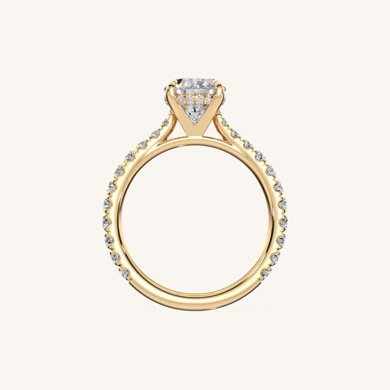 The Solienne – Cathedral Solitaire Hidden Halo Engagement Ring