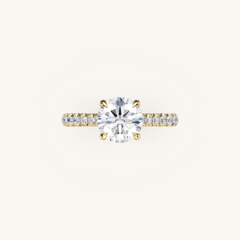 The Solienne – Cathedral Solitaire Hidden Halo Engagement Ring