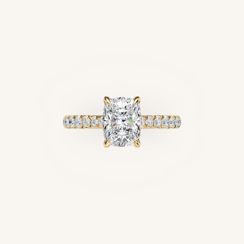 The Solienne – Cathedral Solitaire Hidden Halo Engagement Ring