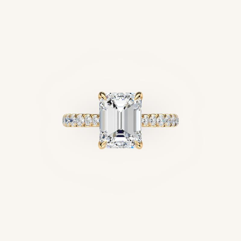 The Solienne – Cathedral Solitaire Hidden Halo Engagement Ring