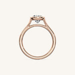 Load image into Gallery viewer, The Lunea – Floating Bezel Solitaire Engagement Ring
