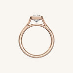 Load image into Gallery viewer, The Lunea – Floating Bezel Solitaire Engagement Ring
