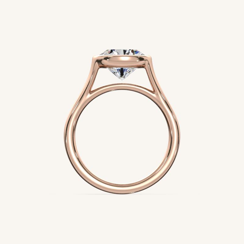 The Lunea – Floating Bezel Solitaire Engagement Ring