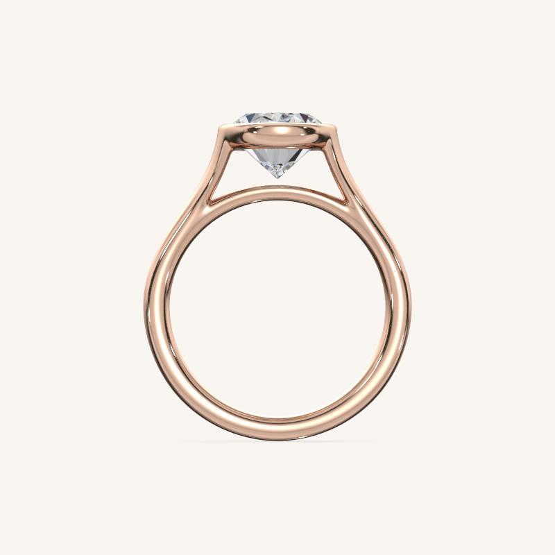 The Lunea – Floating Bezel Solitaire Engagement Ring