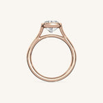 Load image into Gallery viewer, The Lunea – Floating Bezel Solitaire Engagement Ring
