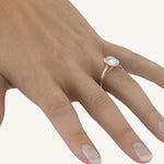 Load image into Gallery viewer, The Lunea – Floating Bezel Solitaire Engagement Ring
