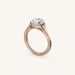Load image into Gallery viewer, The Lunea – Floating Bezel Solitaire Engagement Ring
