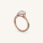 Load image into Gallery viewer, The Lunea – Floating Bezel Solitaire Engagement Ring
