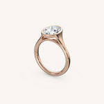 Load image into Gallery viewer, The Lunea – Floating Bezel Solitaire Engagement Ring
