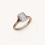 Load image into Gallery viewer, The Lunea – Floating Bezel Solitaire Engagement Ring
