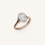 Load image into Gallery viewer, The Lunea – Floating Bezel Solitaire Engagement Ring
