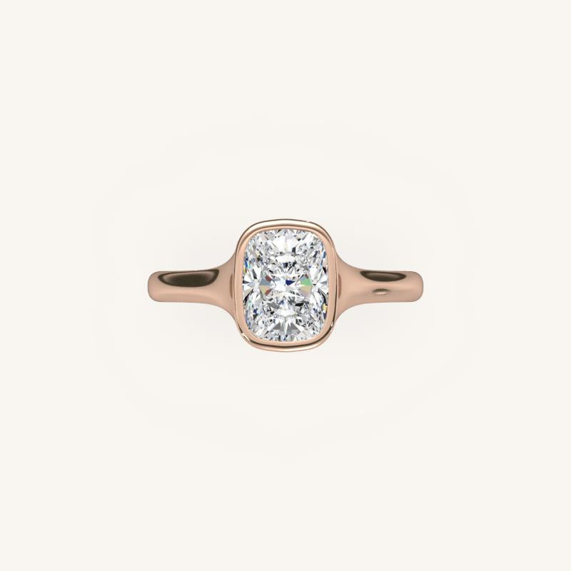 The Lunea – Floating Bezel Solitaire Engagement Ring