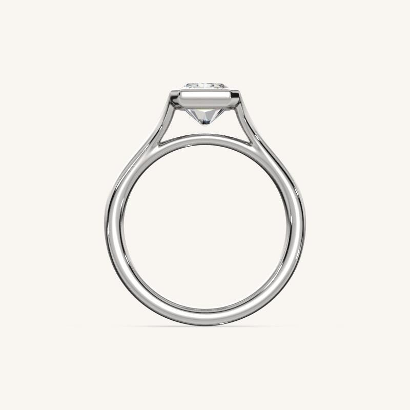 The Lunea – Floating Bezel Solitaire Engagement Ring