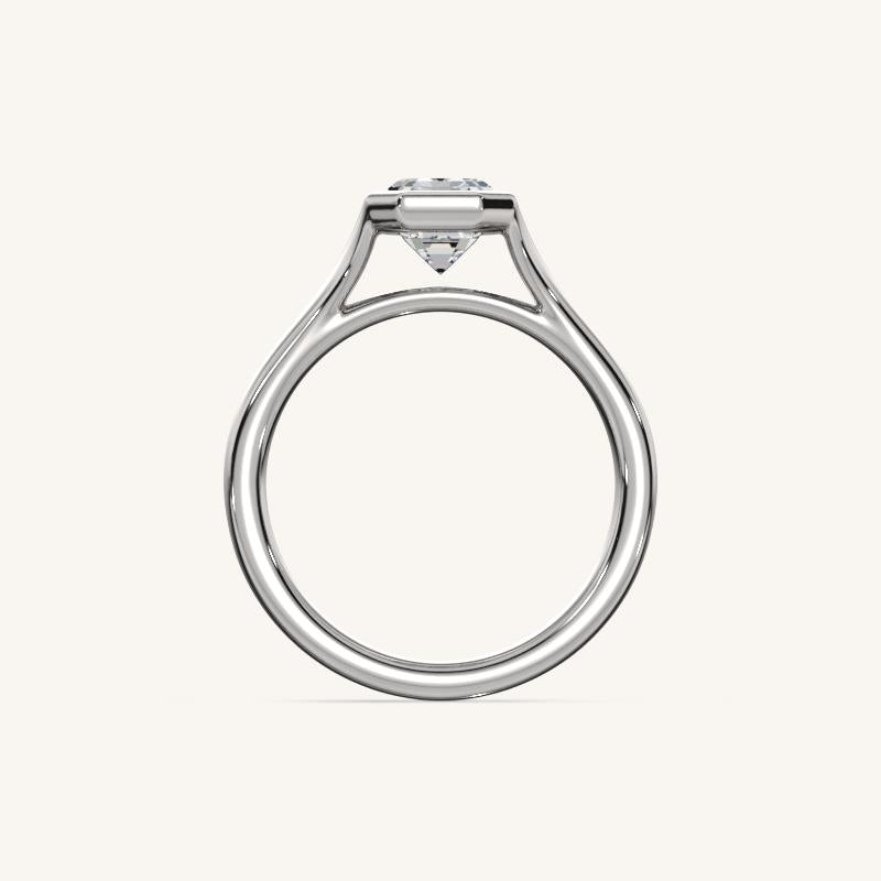 The Lunea – Floating Bezel Solitaire Engagement Ring