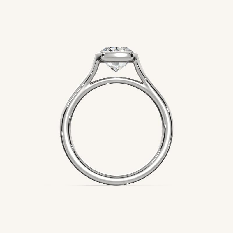 The Lunea – Floating Bezel Solitaire Engagement Ring
