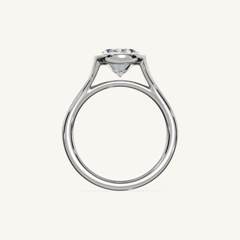 The Lunea – Floating Bezel Solitaire Engagement Ring