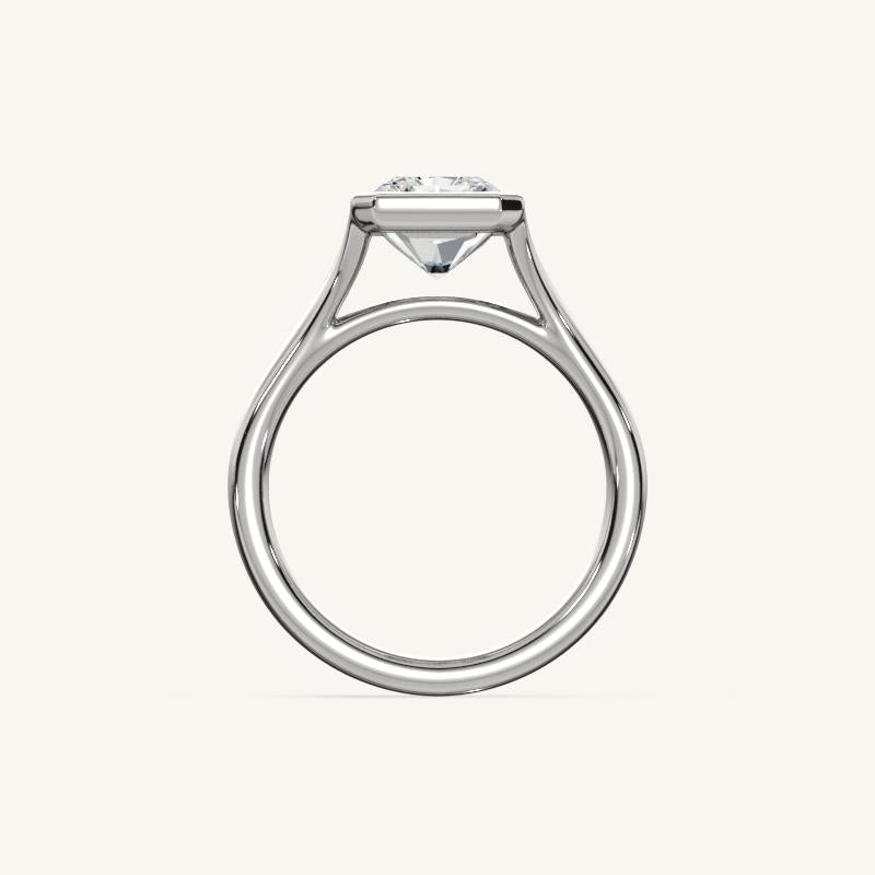 The Lunea – Floating Bezel Solitaire Engagement Ring