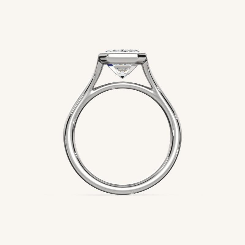 The Lunea – Floating Bezel Solitaire Engagement Ring