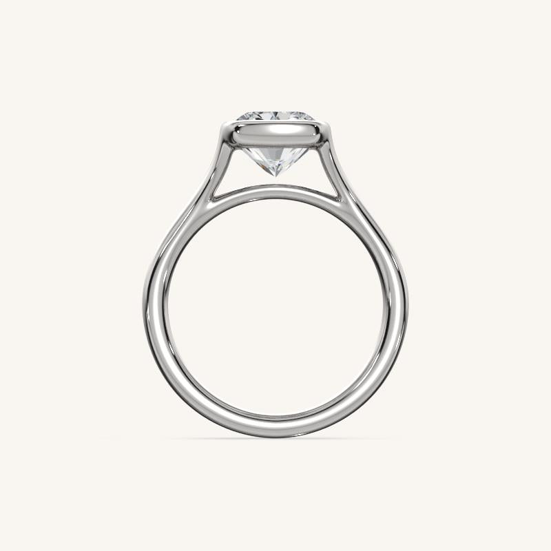 The Lunea – Floating Bezel Solitaire Engagement Ring