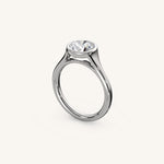 Load image into Gallery viewer, The Lunea – Floating Bezel Solitaire Engagement Ring
