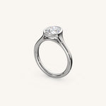 Load image into Gallery viewer, The Lunea – Floating Bezel Solitaire Engagement Ring
