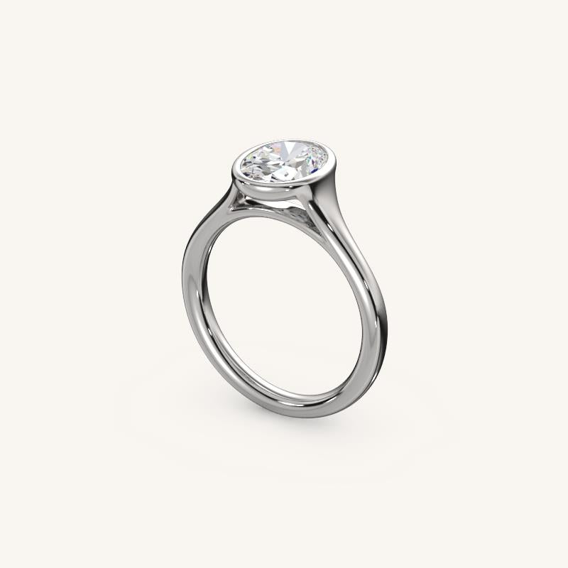 The Lunea – Floating Bezel Solitaire Engagement Ring