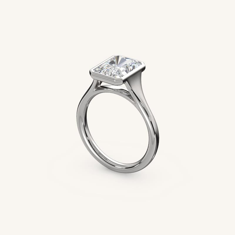The Lunea – Floating Bezel Solitaire Engagement Ring