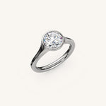 Load image into Gallery viewer, The Lunea – Floating Bezel Solitaire Engagement Ring
