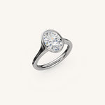 Load image into Gallery viewer, The Lunea – Floating Bezel Solitaire Engagement Ring
