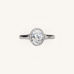 Load image into Gallery viewer, The Lunea – Floating Bezel Solitaire Engagement Ring
