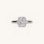 Load image into Gallery viewer, The Lunea – Floating Bezel Solitaire Engagement Ring
