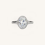 Load image into Gallery viewer, The Lunea – Floating Bezel Solitaire Engagement Ring
