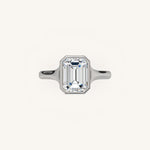 Load image into Gallery viewer, The Lunea – Floating Bezel Solitaire Engagement Ring
